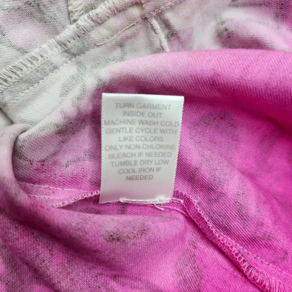 Christopher & Banks Women's Pink Ombre Floral Pleated Denim Jacket Size XL - Picture 8 of 8